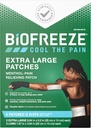 Biofreeze Overnatning XL Smerte Relief Patches, Gigt Smerte Reliever, Knee & Lavere Ryg Smerte Relief Patch, Sore Muskel Relief, Neck Smerte Relief, FSA Støtteberettiget, 4 Biofreeze Menthol Patches