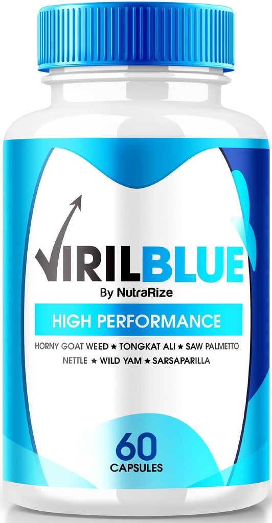 VirilBlue Kapsler til mænd, Viril Blue Mand Supplement, All- Natural Formel til støtte ydeevne og tillid, Premium Nutrition for total sundhed, officielle piller anmeldelse (60 kapsler)
