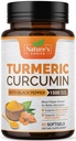 Gurkemeje Supplement 1500mg - BioPerine Black Pepper Extract Advanced Absorption Curcuminoids for Nature 's Joint Support - Antioxidant Herbal Supplement for kvinder & mænd, Non- GMO - 60 Softgels
