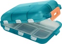 Travel Pill Box - Rejse Pill Organizer - Kompakt Portable Pill Case med 10 Compartments - Pill Case til purse, Pocket - Holdbar Daily Pill Organizer til vitaminer, Kosttilskud (Peacock)