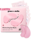 Grace & stella Award Winning under Eye Mask - Reducere mørke cirkler, Puffy Eyes, Undereye Tasker, Wrinkles - Gel under Eye Patches - Gaver til kæreste - Vegansk Cruelty- Gratis selvpleje (48 par, Pink)