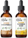 Wild & Organic Sarsaparilla Tinktur 2 fl oz & Burdock Root Tinktur 2 fl oz