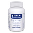 Pure indkapslinger PureGenomic B- Complex - Broad Spectrum B Vitamin Support til genetisk ekspression, Cellulær funktion, Hormone Production & Energy Metabolisme * - med vitamin B12 & B6- 120 Kapsler