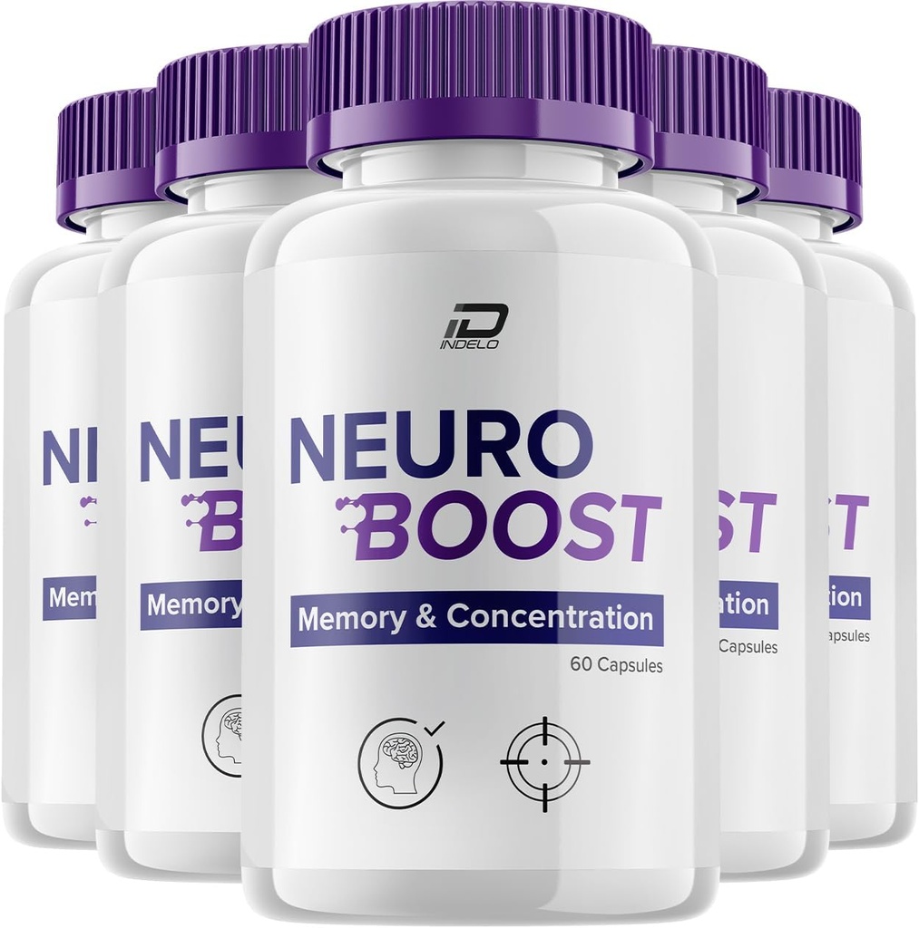 Neuro Boost Focus Supplement, Neuro Boost IQ hukommelse fokus og kognitiv support, Neuro Booster piller Nootrop, NeuroBoost til Boost hukommelse, Neuro Boost Vitamin Anmeldelser (5 pakke - 300 kapsler)