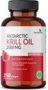 Futurebiotika Antarktis Krill Oil 2000mg med Astaxanthin, Omega- 3s EPA, DHA og Phospholipider - 100% Pure Premium Krill Oil Heavy Metal Testet, Non GMO - 250 Softgels