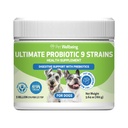 Pet Wellbeing - Ultimate Probiotic 9 Stammer til katte og hunde - Naturlig støtte til fordøjelse og urinveje sundhed 160 Bedste.