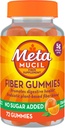 Metamucil Fiber Gummies for voksne, Ingen sukker tilsat orange flavor, 5g Plant baseret Prebiotic Fiber Supplement Blend, 72 Tæl