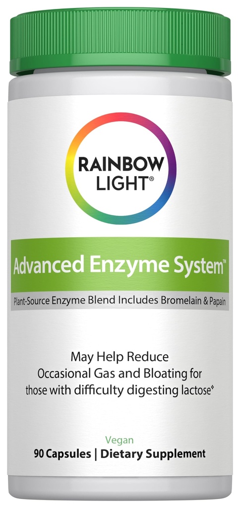 Rainbow Light Advanced Enzyme System Kapsler, 90 Tælling