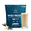 MRM Nutrition Whey Protein - Vanilla Flavored, Microfiltered Whey Protein Isolate & Concentrate, 16 Different Probiotic Strains, BCAAs, & Digestive Enzymes, Gluten Free, for Women & Men - 85 Servings