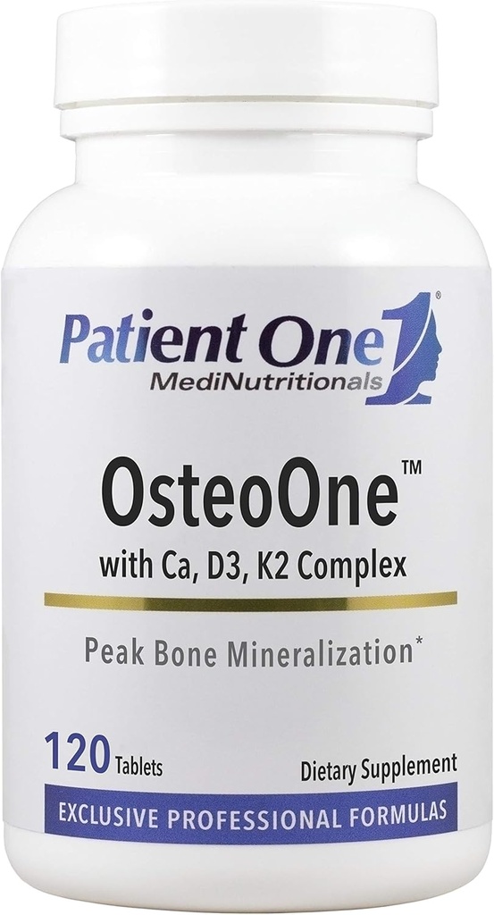 Patient One OsteoOne | Supplement to Support Bone Health and Calcium Absorption* | with Calcium, Vitamins D3 and K2 and More | 120 Tablets