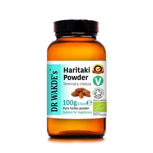 DR WAKDE 's Organic Haritaki Powder (Hirda Mead124; Terminalia Chebula) - 100g (3.5oz) Mead124; Pure, Raw & Tørred Powder Mead124; Ayurvedic Herb Mead124; Vegan Mead124; Nothing Added, Nothing Removed Mead124; Samme dag Dispatch
