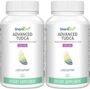 TUDCA leverstøtte Kosttilskud 1200 mg- Tredjeparts Tested- bile Salte til lever Afgift - Høj styrke Formula - Vegan kapsler til lever, Gallablære, Nyre sundhed, 2 Flaske- 120 kapsler