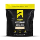 Aduct 100% Whey, Native Whey Protein Blend - Clean Post Workout Recovery, Digesting, Zero Kunstig Artificial Artificial Artists & Sweeteners, Gluten Free, 5.5g BCAA, 2.6g Leucin, Vanilla Bean 4 LB.