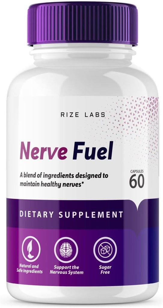 rize labs - Nerve brændstofkapsel supplement bruges til at mindske Intensiteten og hyppigheden af nerve smerte, piller til at genoprette energi, til at Alliere Nerve Ending Pain (60 kapsler)
