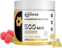 Magnesium Glycinate Gummies 500 mg, Sukkerfri Gummies med L- Tryptophan 500 mg - Magnesium Gummies Supplement Chewable Gummies for Women & Men Vegan, Organic Gummies 60 Greve