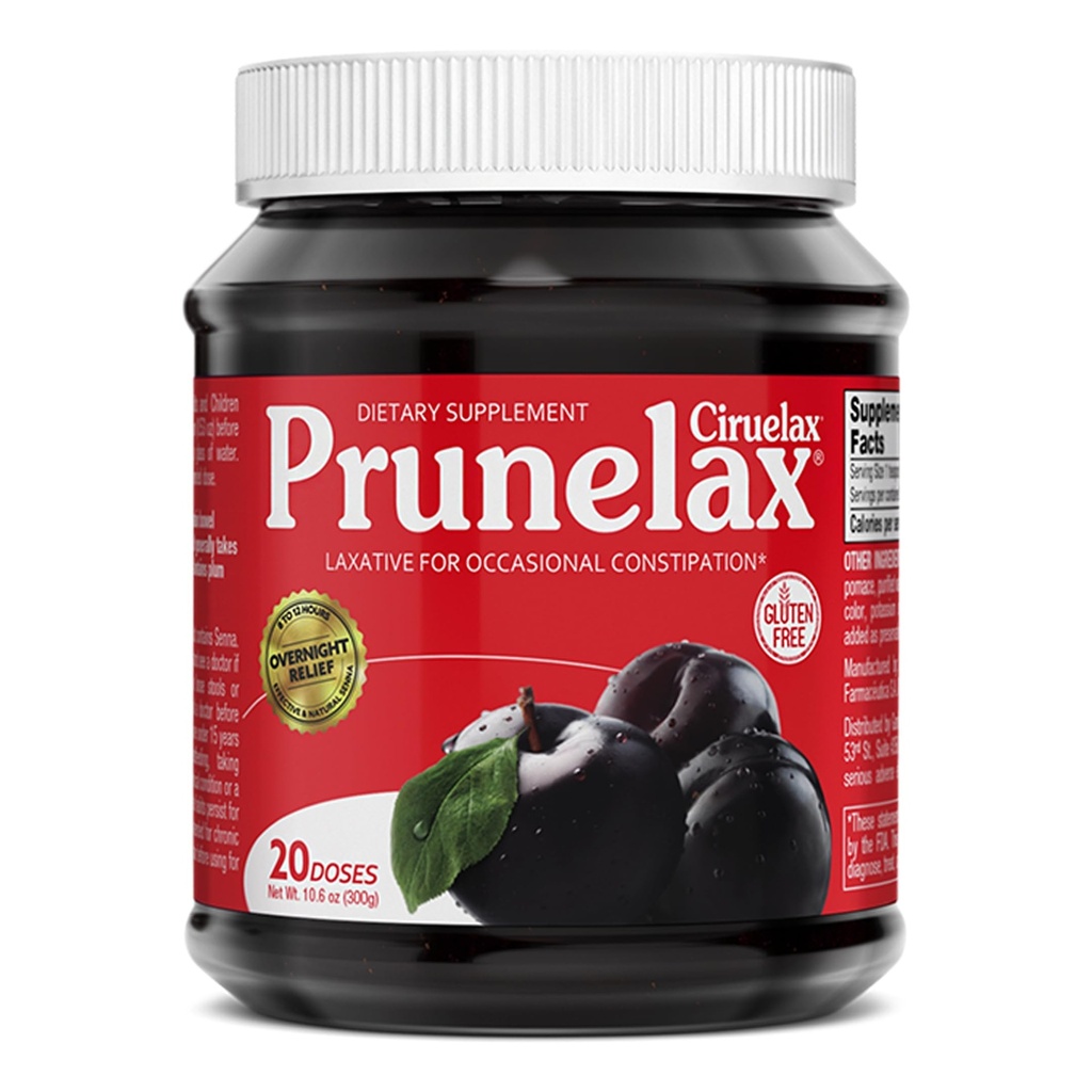 Prunelax / Ciruelax Regelmæssig Styrke Laxative Jam - Gluten- Free Natural- Ingredient Laxative for Occasional Constipation - 10.6 Oz