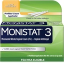 Monistat 3 Dag Gær Infektion Behandling for kvinder, 3 Miconazol Pre- fyldt Cream Applikatorer, 1 pakke