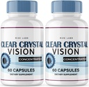 rize laboratorier (2 Pack) Clear Crystal Vision Supplement, Clear Crystal Vision for Blurry Eyes, ClearCrystal Vision til at støtte sunde øjne funktioner, Clear Crystal Vision Formel Anmeldelser (120 kapsler)