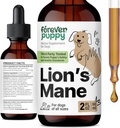 Forever Puppy Lions Mane Mushroom Supplement for hunde - Brain & Focus Support - Flydende løves Mane Mushroom for hunde - Canine Vitaminer og kosttilskud - Sukker & Alkohol- Free Drops - 2 fl oz