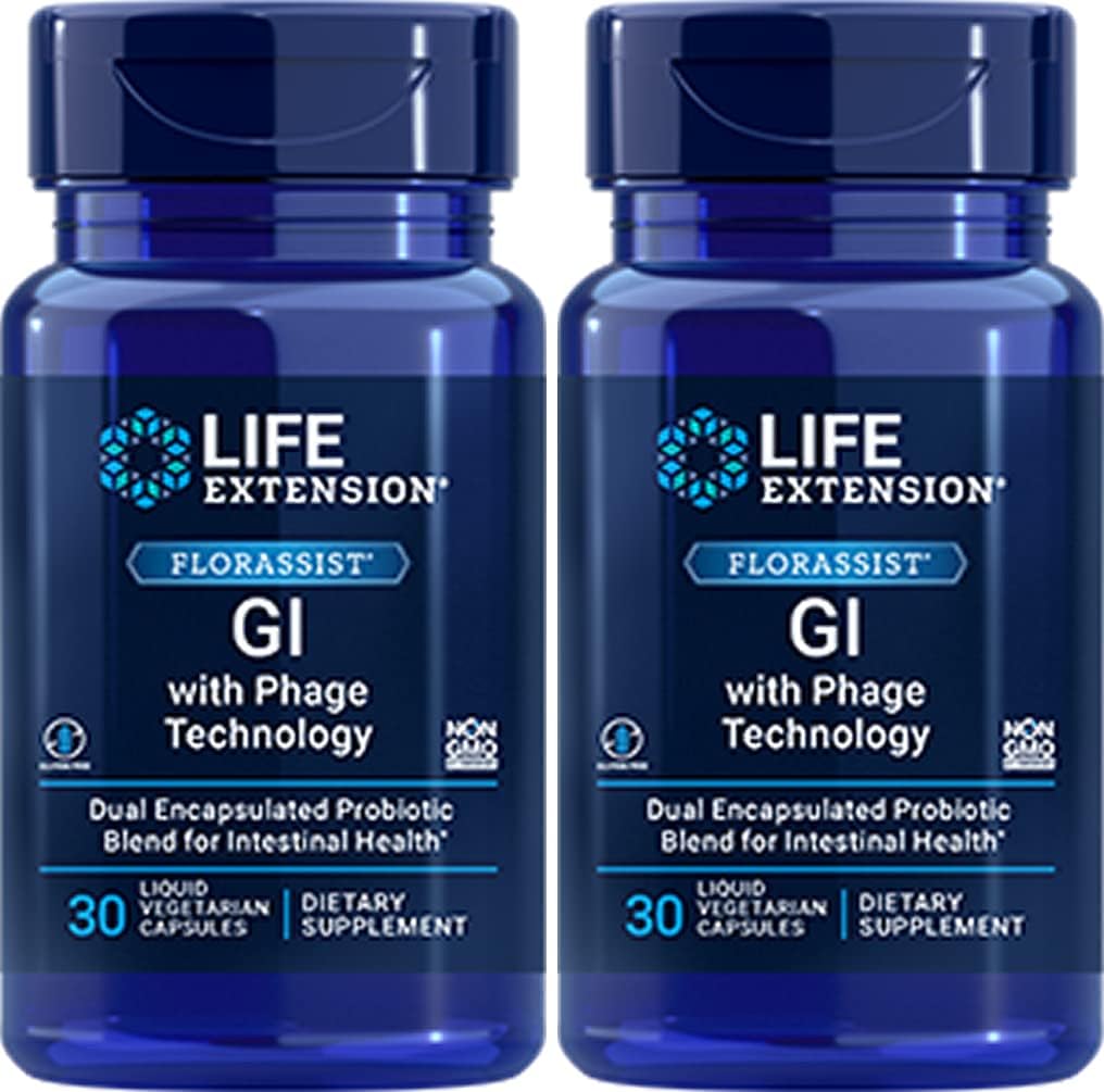 Life Extension FLORASSIST GI med Phage Technology (60 flydende kapsler)