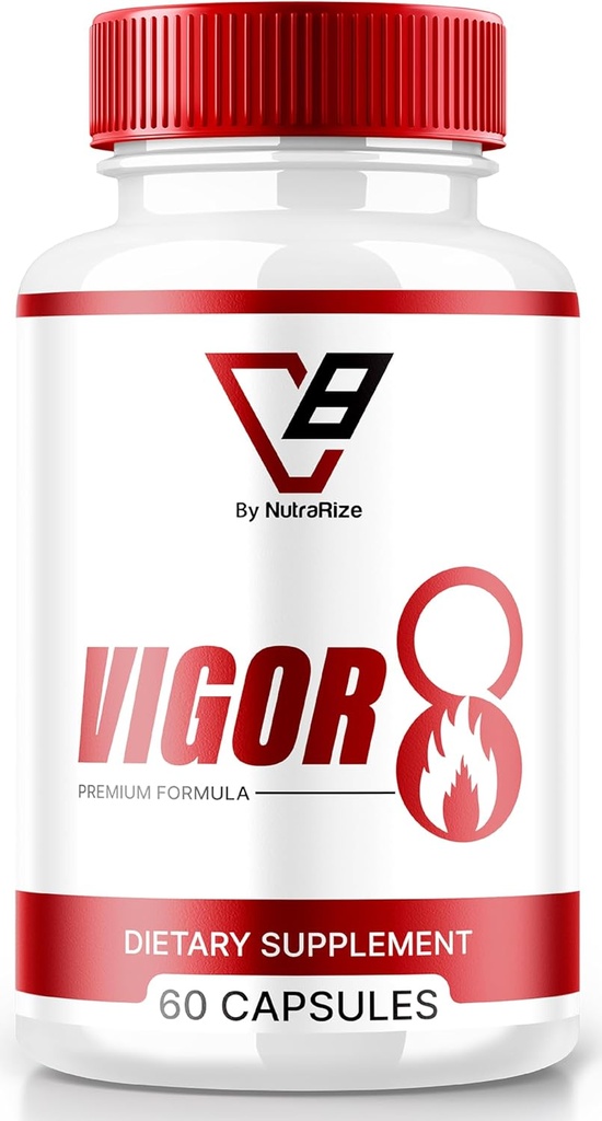 NutraRize Vigor 8 for mænd, Vigor 8 Pills Male Enhancing Formel, Vigor otte supplement kapsler Test Boost, Vigor8 Stamina Booster Anmeldelser Horny Geat Weed Tongkat Ali (60 Kapsler)