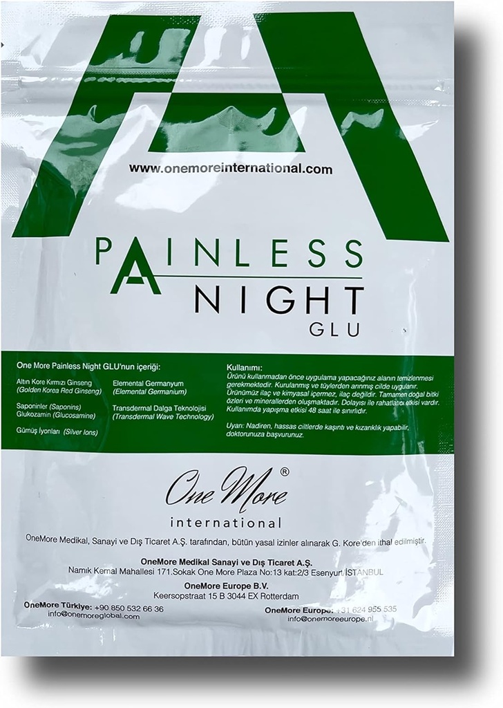 Painless Night Lim, 25pcs Pack, 100% Original - Relieves Joints Smerte og ubehag, Indeholder koreansk rød Ginseng,