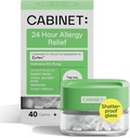 Kabinet: Hele dagen Allergi Relief Cetirizin 10mg for non- Drowsy Relief fra fælles Allergi Symptomer (Refillable glas krukke)