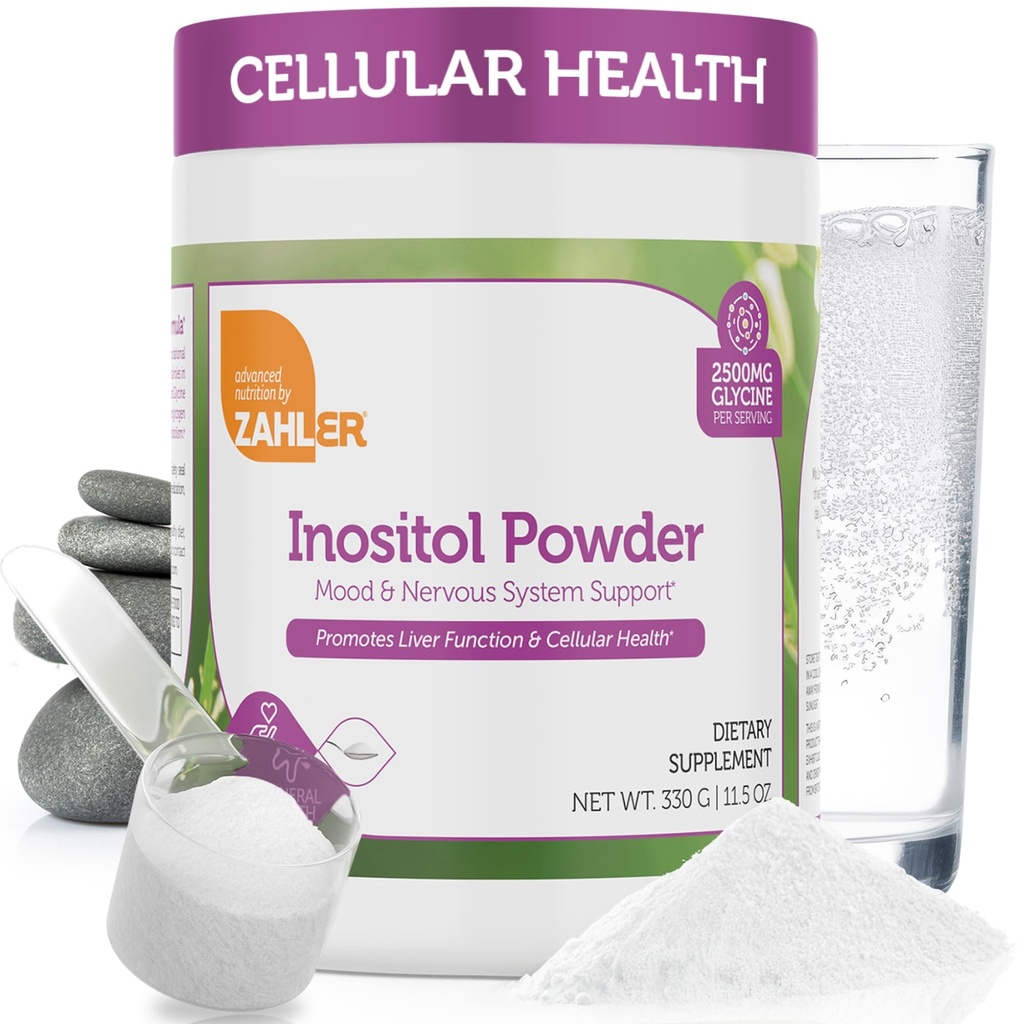 Zahler Inositol & Glycin Supplement Pulver - Mood & Nervesystemet Support Support for Women - Hormone Balance & Sund Ovarie Funktion - Kosher, Gluten Free, Dairy Free, Soy Free 11.5 Oz