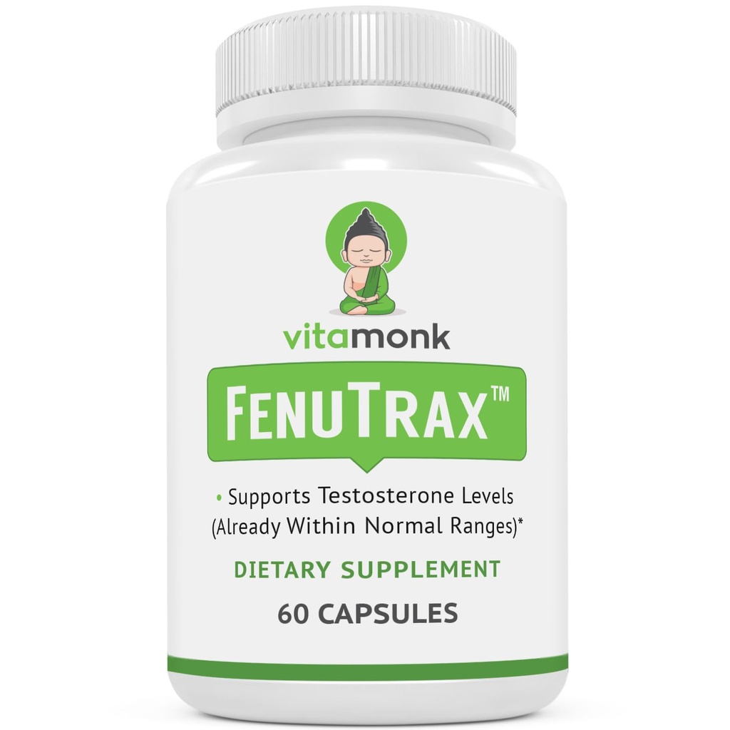 VitaMonk FenuTrax ™ Fenugreek Extract Powerful 50% Fenugreek Seed Extract Standardiseret for fenuside - High Furostanol Glycosid og Saponin Indhold Når sammenlignet med Testofen - 60 kapsler
