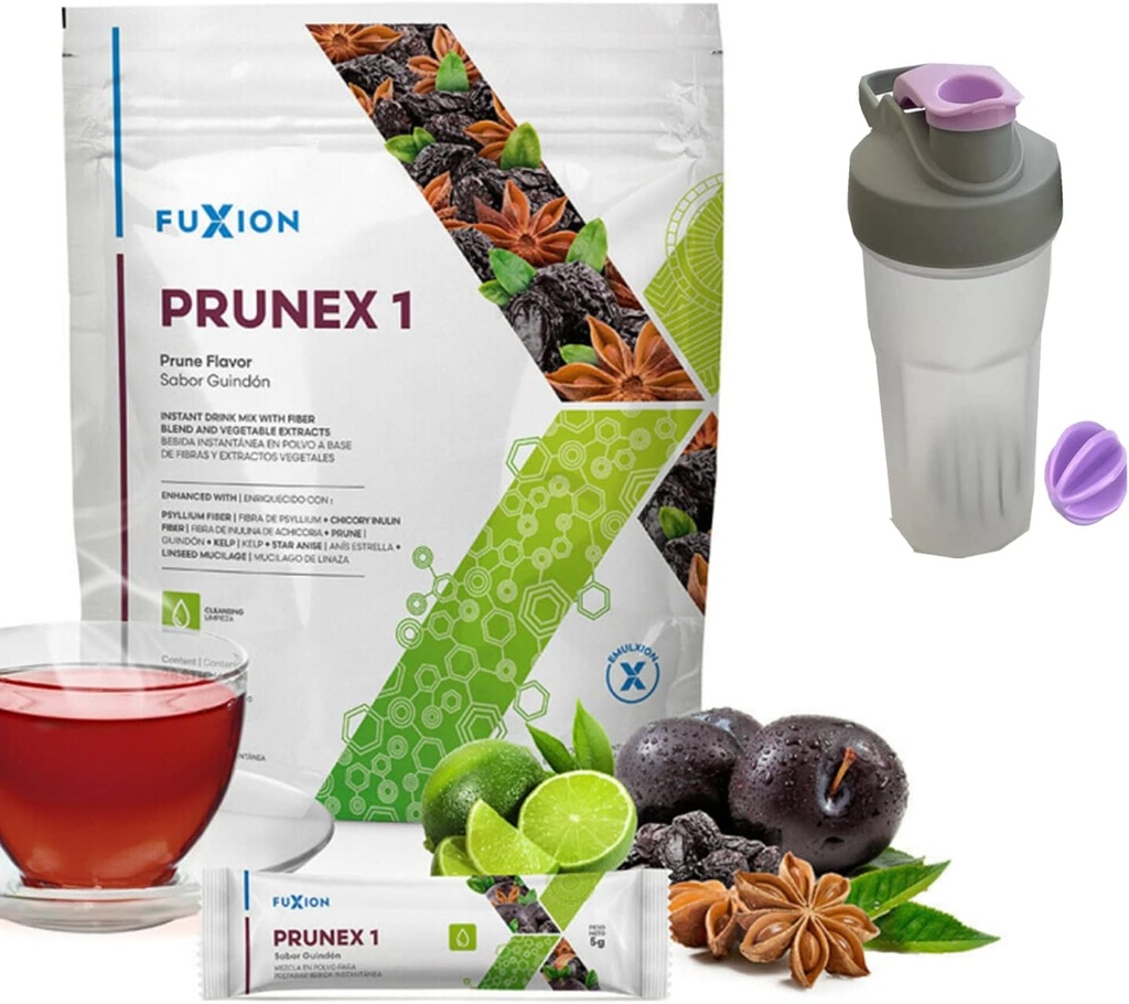 FuXion Prunex 1-Bedste Colon Cleanse Detox Tea w. Prune flavor, Liberate Transit i dit fordøjelsessystem -28 sticks