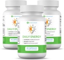 Bens Natural Health Daily Energy B- Vitamin Complex med TMG og Zink til Natural Energy, Stress, Focus & immunsupport, 30 kapsler, 3 pakke