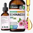 BIO KRAUTER Echinacea Tincture - Naturlig immunforsvar - Echinacea Supplement - Vegan, Alkohol & Sukker Free Drops - 2 Fl.Oz.