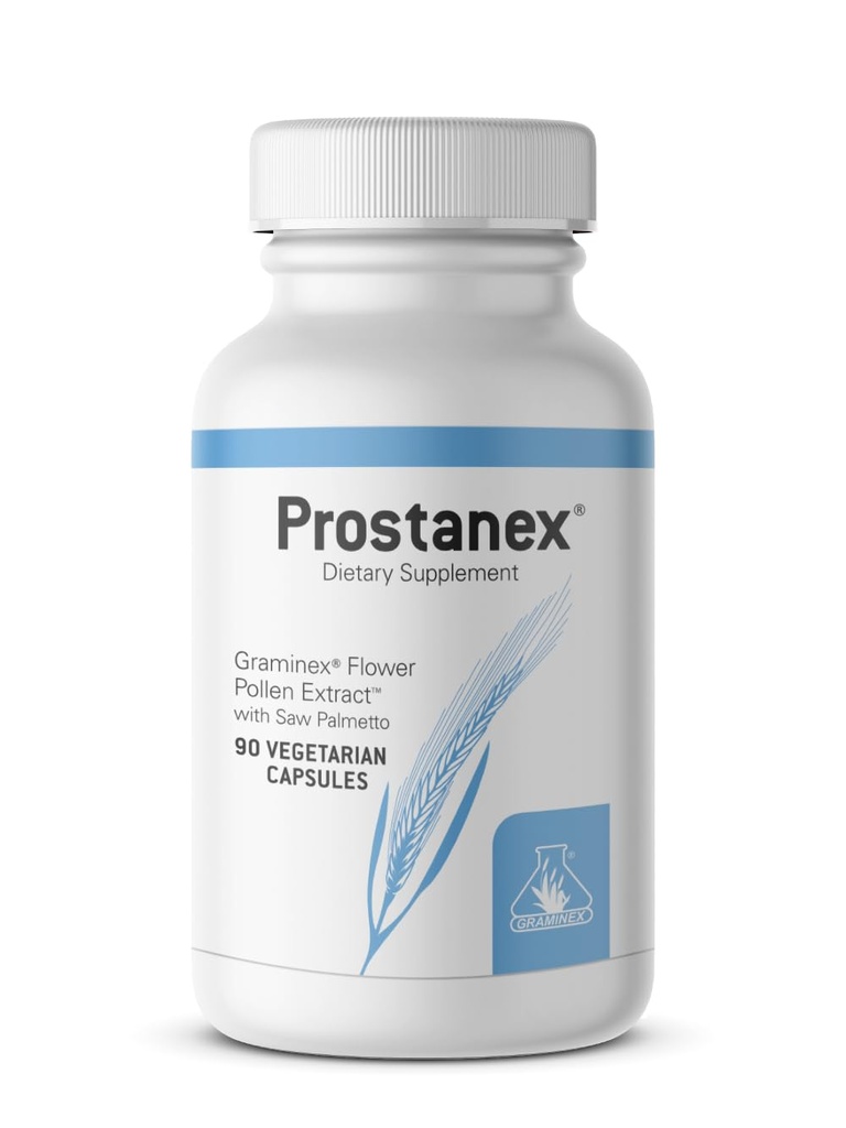Graminex Prostanex - Prostata sundhed supplement Flower Pollen Extract, Saw Palmetto - Støtte til Brege Control & Urinary Tract Health, Rye Pollen Extract Lavet i USA, 90 Vegetariske Kapsler