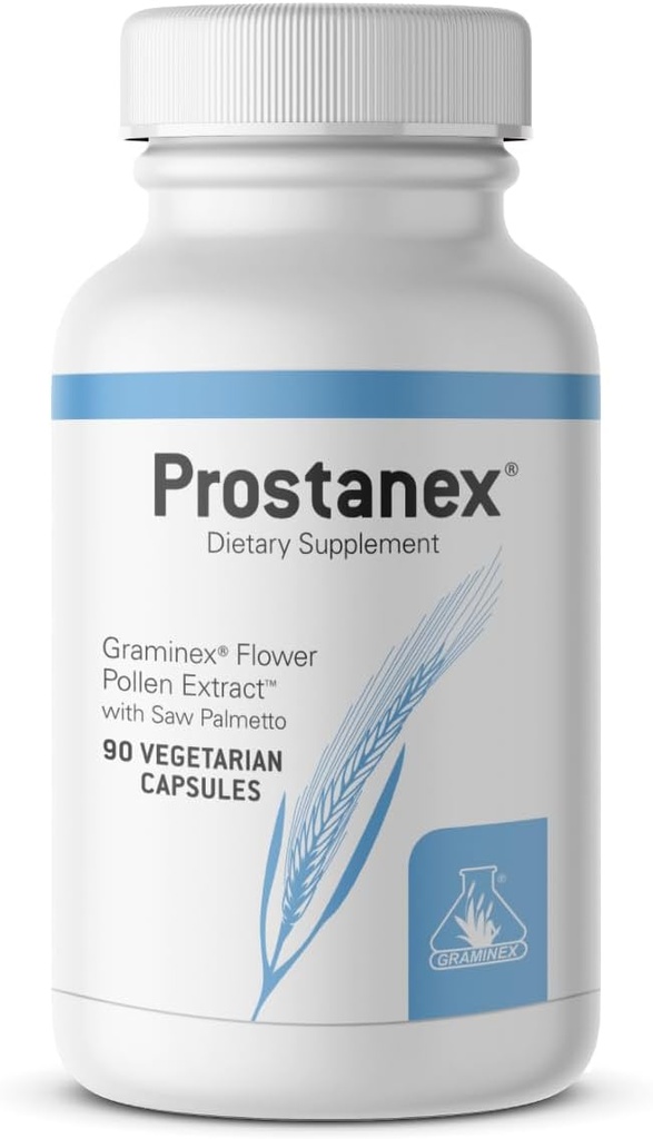 Graminex Prostanex - Prostate Health Supplement Flower Pollen Extract, Saw Palmetto - Support for Bladder Control & Urinary Tract Health, Rye Pollen Extract Made in USA, 90 Vegetarian Capsules
