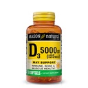 MASON NATURAL Vitamin D3 125 mcg (5000 IU), Supports Bone, Muscle & Immune Health, from Fish Liver Oil, 50 Softgels, Pack of 3