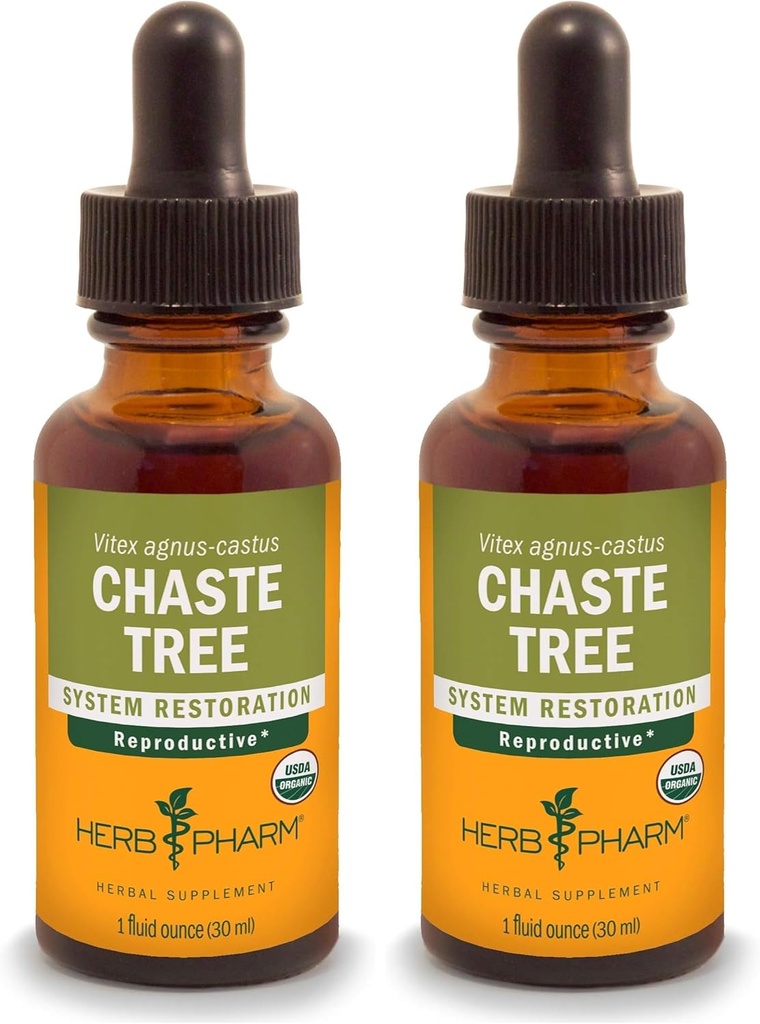 Herb Pharm Chaste Tree Liquid Extract for Female Reproductive System Support - 1 Ounce (DCHASTE01) (pakke af 2)