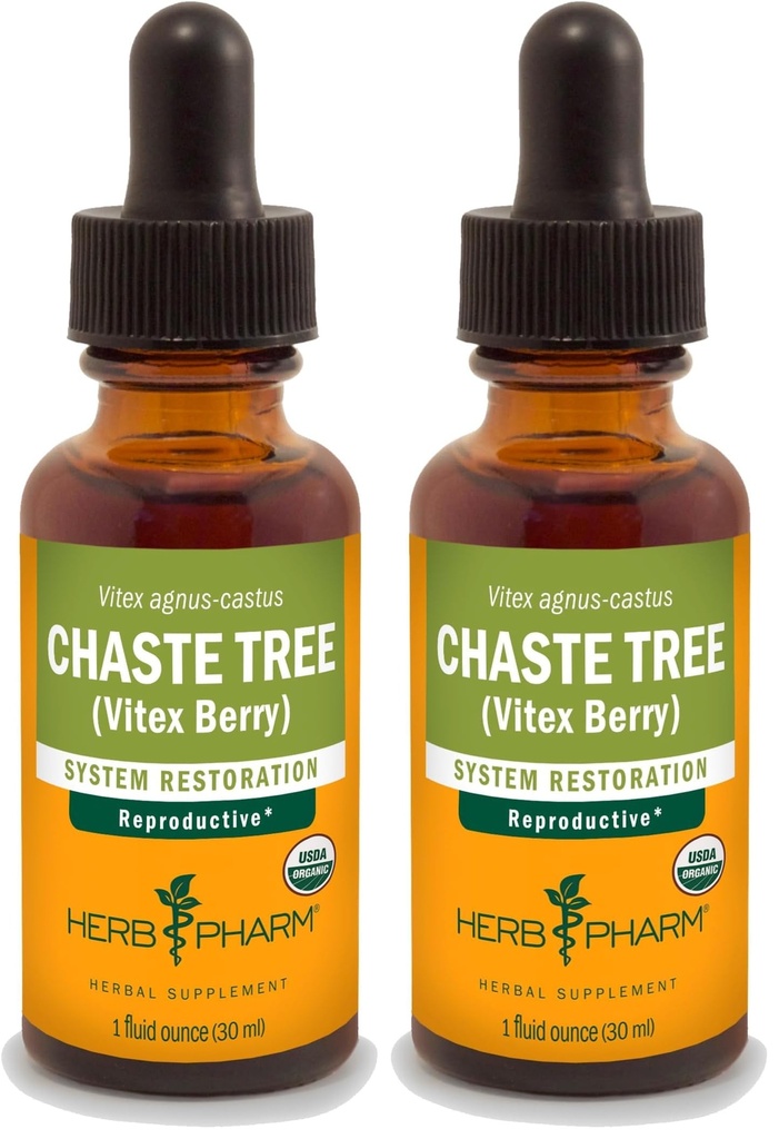 Herb Pharm Chaste Tree Liquid Extract for Female Reproductive System Support - 1 Ounce (DCHASTE01) (pakke af 2)