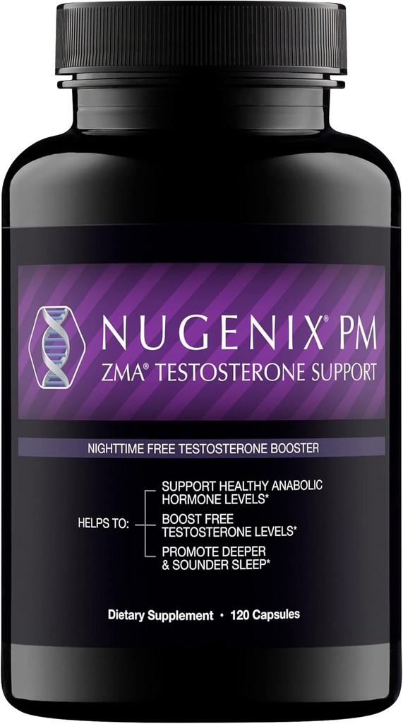 Nugenix PM ZMA - Nighttime Free Testosteron Booster og søvn support, 120 Greve