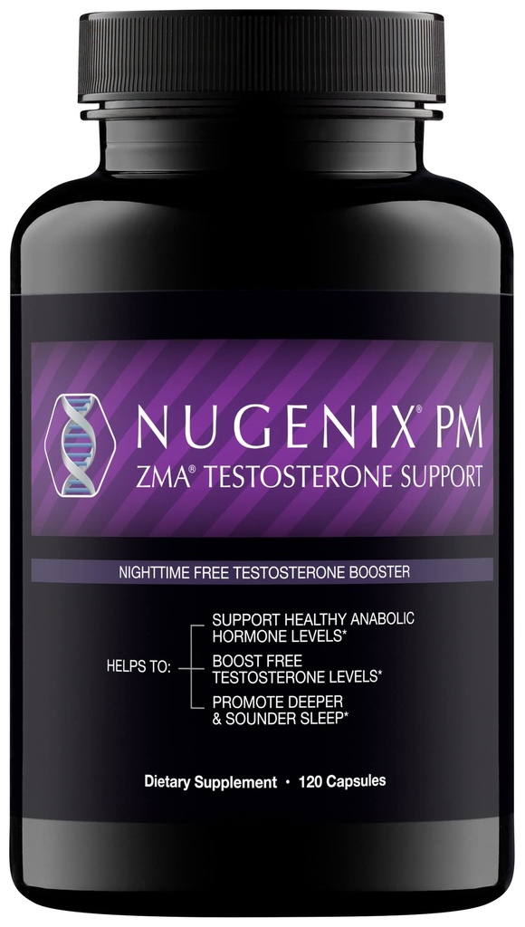 Nugenix PM ZMA - Nighttime Free Testosteron Booster og søvn support, 120 Greve