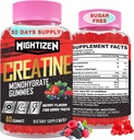 Creatin monohydrat Gummier for mænd og kvinder, Creatin for kvinder Chewables Creatin monohydrat med Taurine & vitamin B12, præ-workout Gummies for Max Strength, Energy & Endurance, Berry 60 Counts