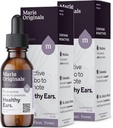 Marie Originals Natural Ear Oil Drops ttesmå 124; Mullein hvidløg Oil Ear Drops for Infektioner Forebyggelse, Urte Ear Ache Drops for voksne, Kids & Kæledyr, Lindes Ear Pain & Wax Fjernelse, Earache Remedies (2 Pack)