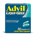 Advil Liqui- Gels Pain Reliever og Fever Reducer, Smertemedicin for voksne med Ibuprofen 200 mg for hovedpine, Backache, menstruationssmerter og fælles smertelindring - 50x2 Væskefyldte kapsler