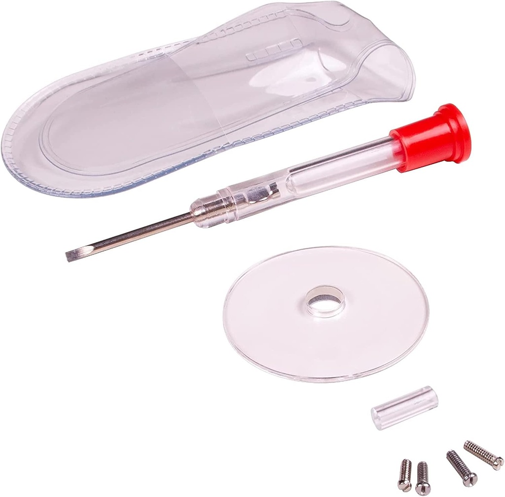 Apex Briller Reparation Kit - Eyeglass Reparation Kit med lille skruetrækker, Eyeglass Skruer, forstørrelsesglas, Skrue Guide, & Opbevaring Pouch - Universal Eyeglass Reparation Kit til læsning af glas, & solbriller