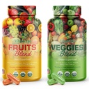 Frugt og grøntsager Kosttilskud med BioPerine, Indeholder 38 Frugt og grøntsager Super Food Powder Kosttilskud Formel for samlet sundhed & Nature Energy Boost for voksne mænd og kvinder - Made in USA
