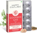Glade kulturer Farvel Gas, Chewable Gas Relief Kapsler til fordøjelse Sundhed, Bloating og fordøjelsesbesvær med Simeticone 50mg - 30 tyggetabletter