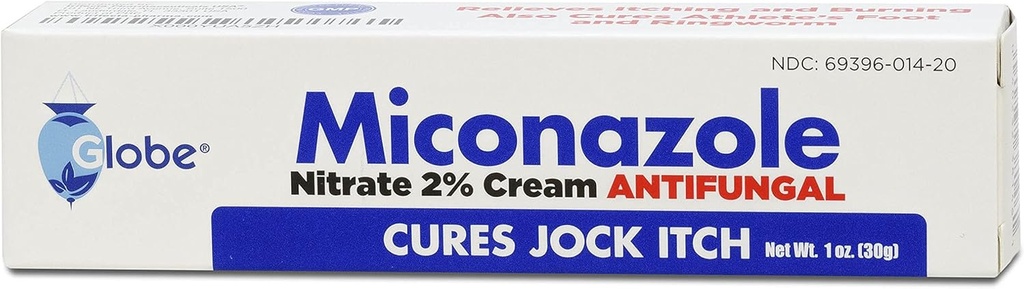Globe Miconazole Nitrate 2% svampecreme 1 oz, Cures De fleste atleter Foot, Jock Itch, Ringorm og mere. Sammenlign med den førende navn mærke