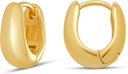 Essentials 14K Guld eller Sterling Sølv belagt Teardrop Huggie Hoop 12mm