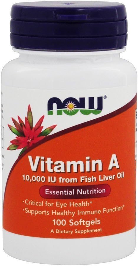 Nu fødevarer, vitamin A, 10.000 IE, 100 Softgels