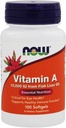 Nu fødevarer, vitamin A, 10.000 IE, 100 Softgels