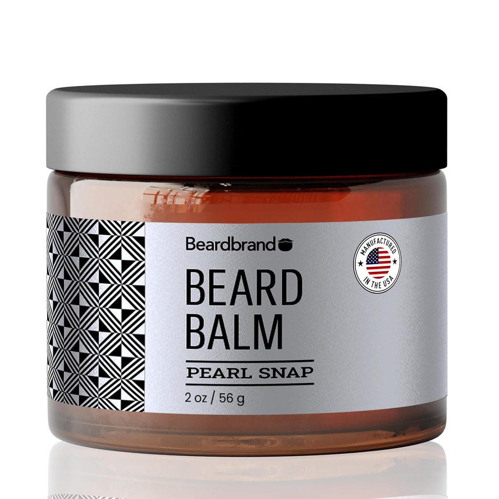 Beard Balm til mænd - Travel Pack - Understøtter Thicker Beard, Pearl Snap Duft, naturlige ingredienser Smør reducerer tørhed & Forbedringer Look - 2 oz